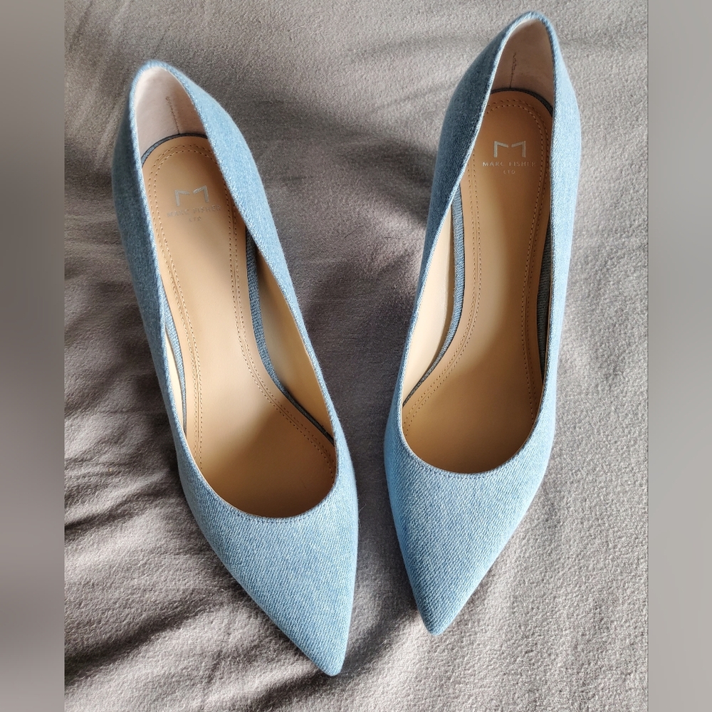 NEW Marc Jacobs Zala Denim Heels Size 9M